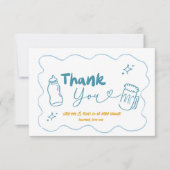 ブルードードルベビーはブルーイングサンキューカード サンキューカード (正面)