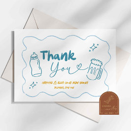 ブルードードルベビーはブルーイングサンキューカード サンキューカード