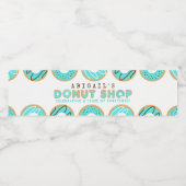 ブルードーナッツショップバースデーパーティー ペットボトルラベル (シングルラベル)