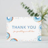 ブルードーナッツベビースプリンクルフラットサンキューカード サンキューカード (スタンド正面)