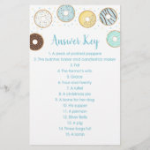 ブルードーナットベビーシャワー子供部屋ライムゲーム (裏面)