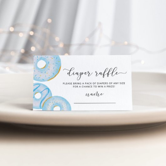 ブルードーナツおむつラッフルチケット エンクロージャーカード