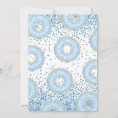 ブルードーナツオ男の赤ちゃんベビーシャワー 招待状 (裏面)