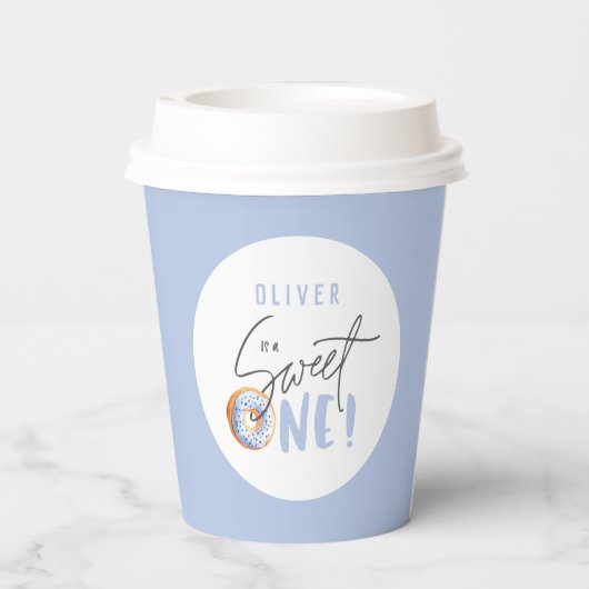 ブルードーナツスイートワン1st誕生日パーティーデコル 紙コップ (裏面)