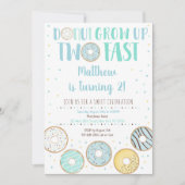 ブルードーナツセカンド誕生日 招待状 (正面)