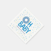 ブルードーナツベビーシャワーナプキン スタンダードカクテルナプキン (角)