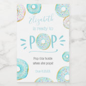 ブルードーナツベビーポップ・アートのそれが彼女のポップワインラベル ワインラベル (シングルラベル)