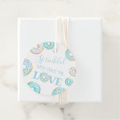 ブルードーナツベビー振り掛けクラシックラウンドステッカー フェイバータグ (インサイチュ)