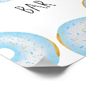 ブルードーナツベビー散水コーヒーバー ポスター (角)