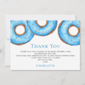 ブルードーナツベビー散水 サンキューカード (正面)