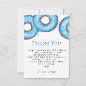 ブルードーナツベビー散水 サンキューカード (正面)