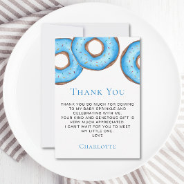 ブルードーナツベビー散水 サンキューカード