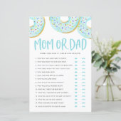 ブルードーナツ誰がママまたはパパ赤ちゃんシャワーゲームを推測 (スタンド正面)