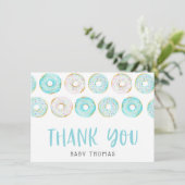ブルードーナツ赤ちゃんシャワーありがとう サンキューカード (スタンド正面)