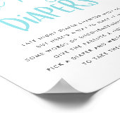 ブルードーナツ赤ちゃんシャワー深夜おむつゲーム ポスター (角)