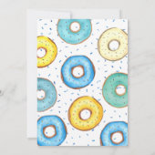 ブルードーナツ1stバースデーボーイドーナツ成長 招待状 (裏面)