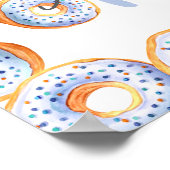 ブルードーナツ1st誕生日パーティーウェルカムサイン ポスター (角)