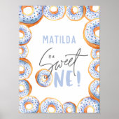 ブルードーナツ1st誕生日パーティーウェルカムサイン ポスター (正面)