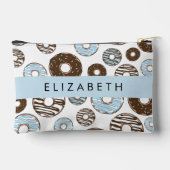 ブルードーナツ,ブラウンドーナツ,ふりかけ,あなたの名前 アクセサリーポーチ (裏面)