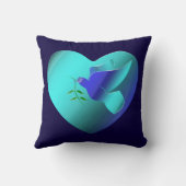 ブルードーブオブザスカイハート クッション (裏面)