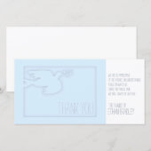 ブルードーモダンブチャイルドカスタム悔やみや弔慰ありがとう サンキューカード (正面/裏面)