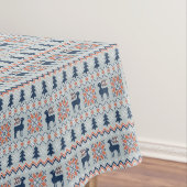 ブルーナイテッドのクリスマスセーターのトナカイ模様 テーブルクロス (インサイチュ)