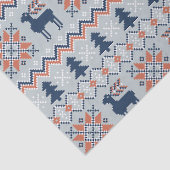 ブルーナイテッドのクリスマスセーターのトナカイ模様 薄葉紙 (詳細)