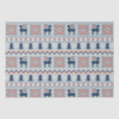 ブルーナイテッドのクリスマスセーターのトナカイ模様 薄葉紙 (正面)