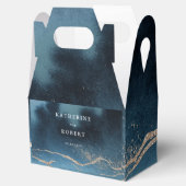 ブルーナイトウォーターカラーランドスケープモノグラム結婚ズ フェイバーボックス (オープン)