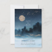 ブルーナイトウォーターカラー景観保存日 招待状 (正面)