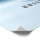 ブルーナイトウォーターカラー結婚ランドスケープへようこそ ポスター (角)