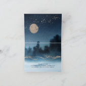 ブルーナイトウォーターカラー風景 サンキューカード (内部)