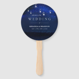 ブルーナイトシルバーメイスンジャー結婚ストリングライツ ハンドファン