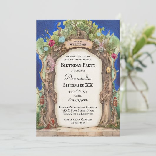 ブルーナイトスカイに魅了された森の妖精の庭 招待状 (スタンド正面)