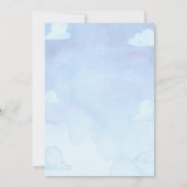 ブルーナイトスカイベビーベアシャワー招待状 招待状 (裏面)