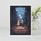 ブルーナイトフェアリー物語ジェンダーリビール招待状 招待状 (スタンド正面)