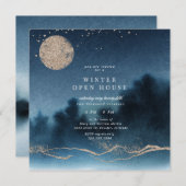 ブルーナイト金ゴールドランドスケープスクエアオープンハウス 招待状 (正面/裏面)