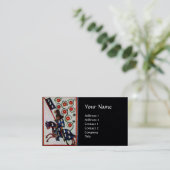 ブルーナイト騎馬中世モノグラムブラック 名刺 (スタンド正面)