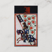 ブルーナイト騎馬中世モノグラムブラック 名刺 (裏面)