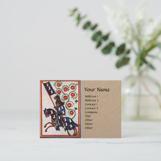 ブルーナイト騎馬中世レッドローゼクラフト 名刺 (スタンド正面)