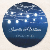 ブルーナイト&シルバーストリングラ結婚イト ラウンドペーパーコースター (正面)