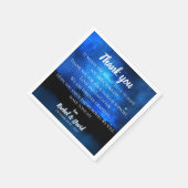 ブルーナイト・スカイ結婚ズ・サンキュー・メッセージ・ナプキンス スタンダードカクテルナプキン (角)