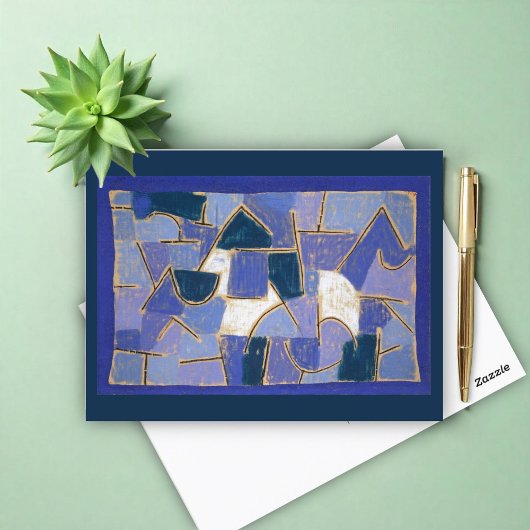 ブルーナイトbyポール・クレー抽象芸術 ポストカード