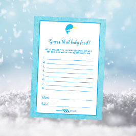 ブルーナウラル推測そのベビー食べ物ベビーシャワーゲーム 招待状