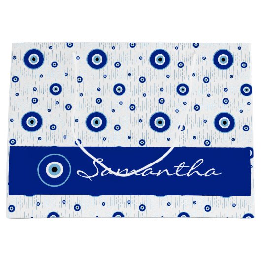 ブルーナザ伝統的ールイビルアイチャーム ラージペーパーバッグ (正面)