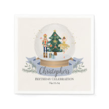 ブルーナツクラッカーのクリスマスバースデーパーティー食器