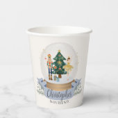 ブルーナツクラッカーのクリスマスベビーシャワー食器 紙コップ (裏面)