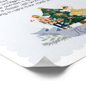 ブルーナツクラッカー赤ちゃんシャワーおむつ思考サイン ポスター (角)