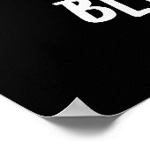 ブルーナナバナナプンおもしろいダークBG ポスター (角)