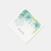 ブルーナファイドグルーミング結婚フローラ スタンダードカクテルナプキン (角)